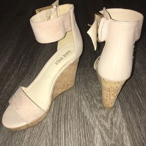Nine West Nude Wedges